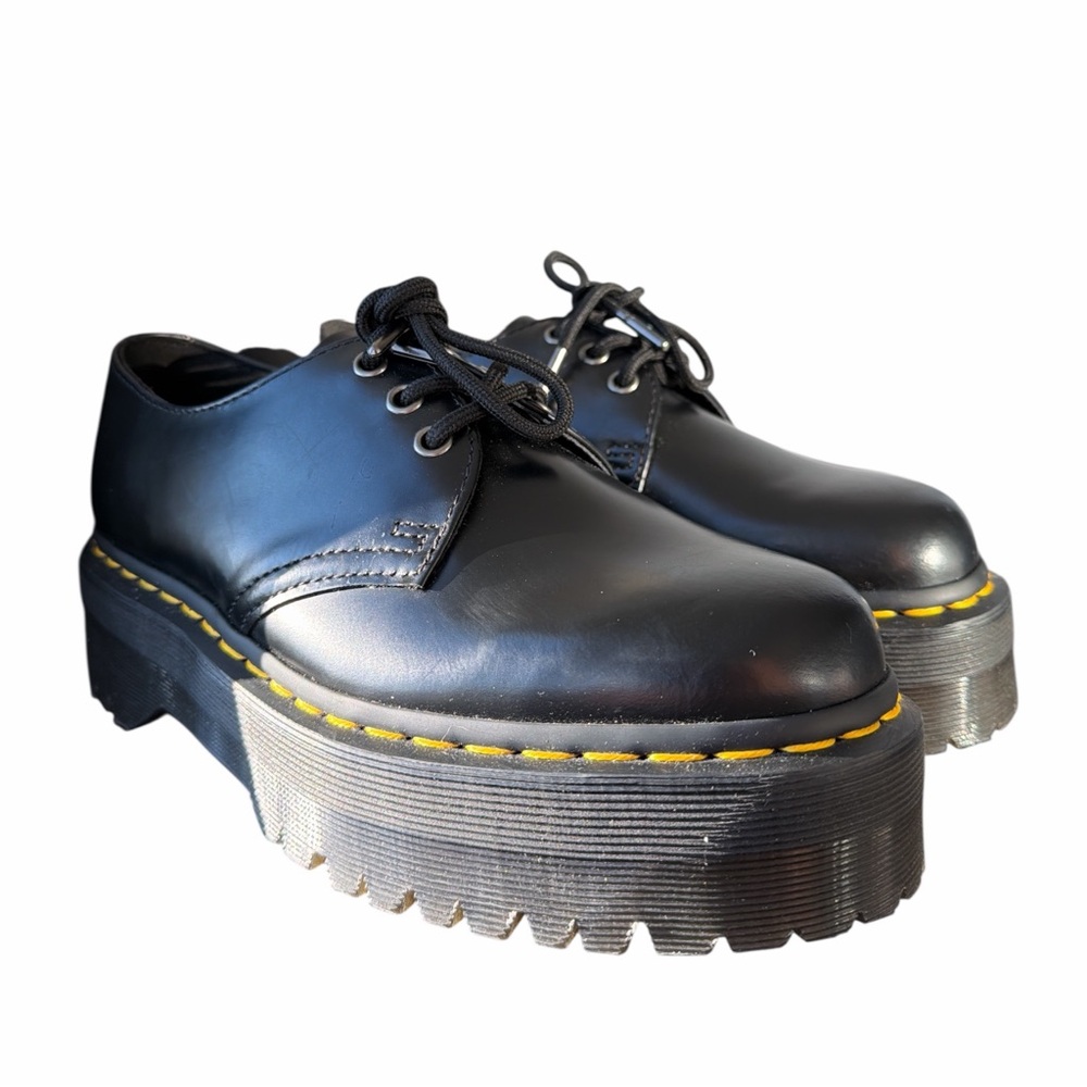 Dr. Martens Womens 1461 Quad Smooth Leather Platform Shoes US 7